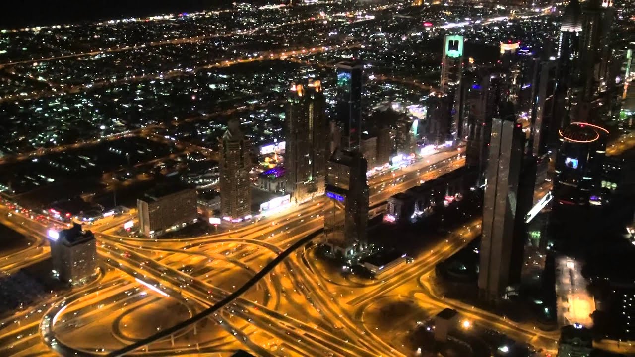 At the Top Burj Khalifa Night View of Dubai City