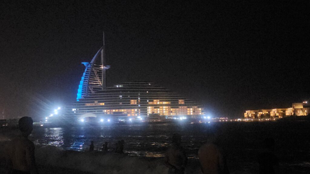 Jumeirah Beach for Dubai night swimming